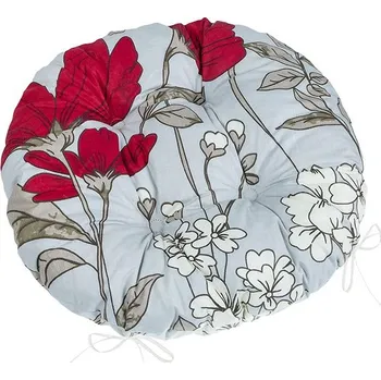 Podsedák Sedák Adéla prošívaný kulatý Šarlatová,Šedá,Béžová BX13802 - průměr 40 cm