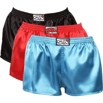 Dámské trenýrky 3PACK dámské trenky Styx klasická guma saténové vícebarevné (3L06307) XL Možnost vrácení zboží ZDARMA do 120 dnů!