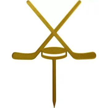 Zápich Hokejky s pukem PLA zlatá