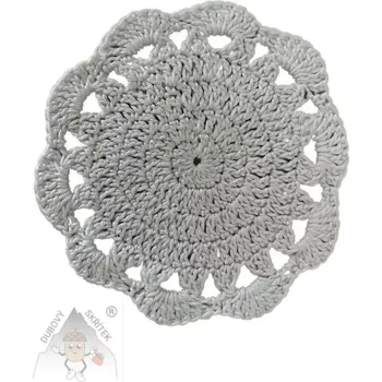 Velikonoční dekorace Dubový skřítek Minimalistický háčkovaný podšálek bílý – nadčasová dekorace