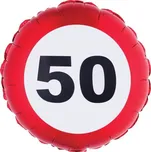 Foliový balónek kulatý číslo 50 velikost 46cm