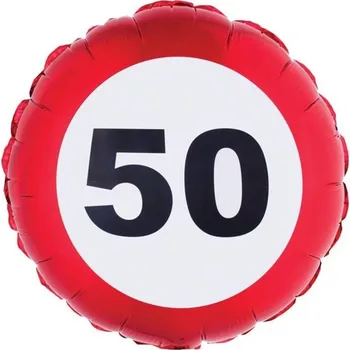 Foliový balónek kulatý číslo 50 velikost 46cm