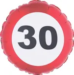 Foliový balónek kulatý číslo 30 velikost 46cm