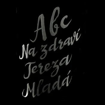 Písmo ozdobné nakloněné (Tereza) ručně ryté na přání (cena za písmenko)