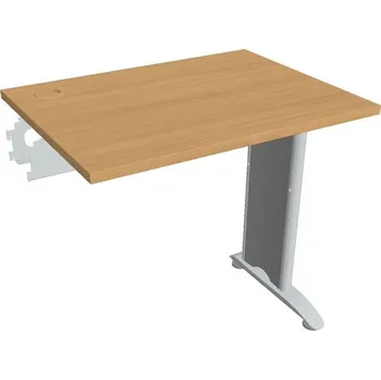 Psací stůl Stůl prac řetěz rovný - FE 800 R - BUK , ŠEDÁ Ral 9006