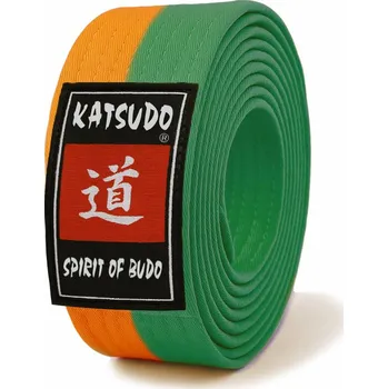 Katsudo pásek obi Master, oranžovo zelený 240cm