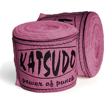 Bandáž na box a MMA Katsudo elastická boxerská bandáž Path, růžová 350cm