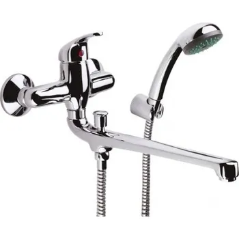 Vodovodní baterie RAF PL31B kombinovaná umyvadlová / vanová nástěnná baterie s příslušenstvím