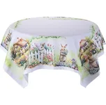 Středový ubrus s potiskem ZAJÍČCI V ZAHRADĚ 85 x 85 cm