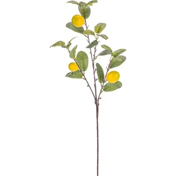 umělá květina Autronic Citrón - umělá větev, žluté plody, sada 4 ks