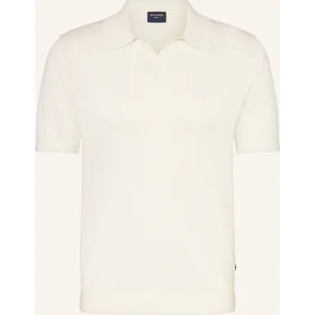 Pánská košile Olymp Pánské Pletené Polo Tričko, bílá, S