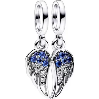 Korálek Prosperk Korálek na náramek křídla modrá