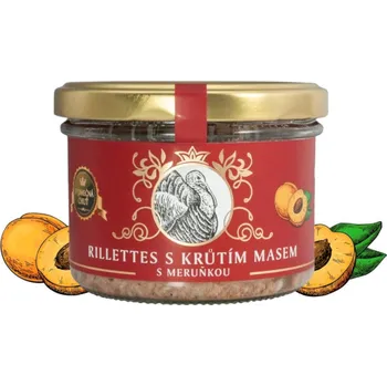 Hotové jídlo Rillettes s krůtím masem s meruňkou - Vineco 180g