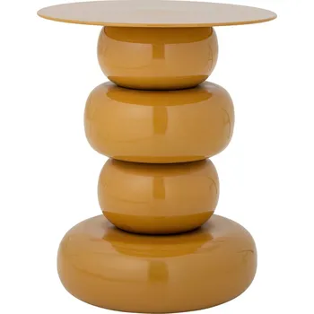 Toaletní stolek Bloomingville Žlutý kovový odkládací stolek Olonne Ø 41 cm