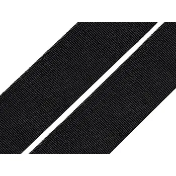 Textilní guma Pruženka tkaná šíře 30 mm Varianta: 1 černá, Balení: 25 m