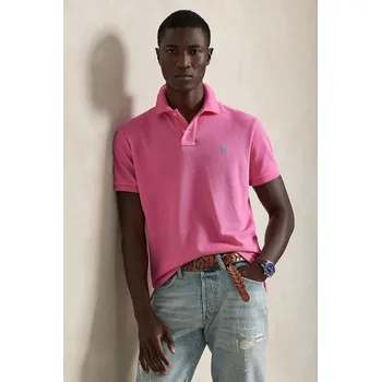 Pánské tričko Bavlněné polo tričko Polo Ralph Lauren SS KC SLIM FIT, S, růžová, 30X