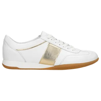 Dámská obuv Bílé Kožené Dámské Polobotky Se Zlatými Detaily Wojas 4634379 42