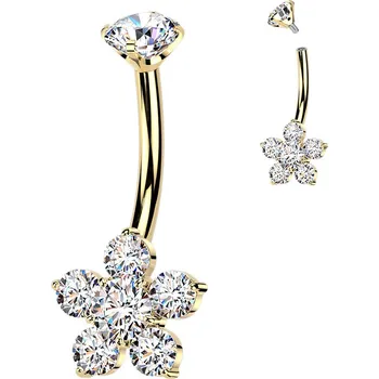 Piercing Steel Edge Titanový piercing pupíku SETIN70 Barva: Zlatá