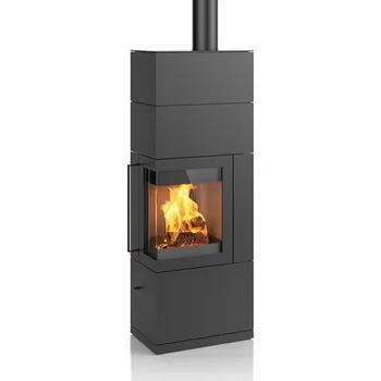 Krbová kamna Hase Sendai Pro 165 Levé rohové prosklení Black
