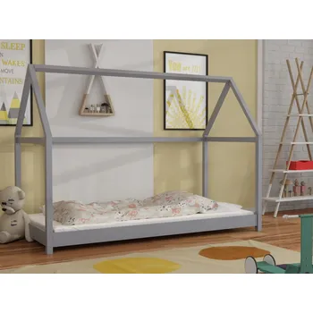 Dětská postel Dětská domečková postel Veronika Barva dřeva: Šedá, 80x180