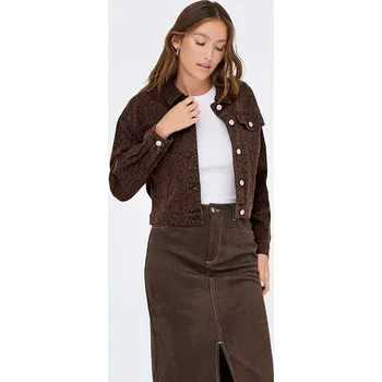 Dámská vesta Bunda ONLY Dunkelbraun/ Schwarz 2610589 XS