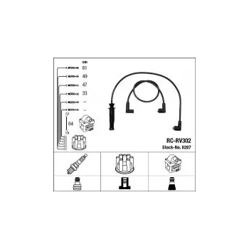 Zapalovací kabel Sada kabelů pro zapalování NGK RC-RV302 - ROVER
