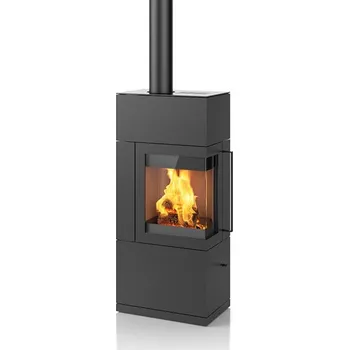 Krbová kamna Hase Sendai Pro 135 Pravé rohové prosklení Black