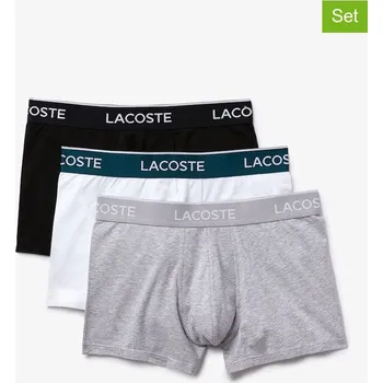 Boxerky Boxerky Lacoste Hellgrau/ Weiß/ Schwarz 964074 M