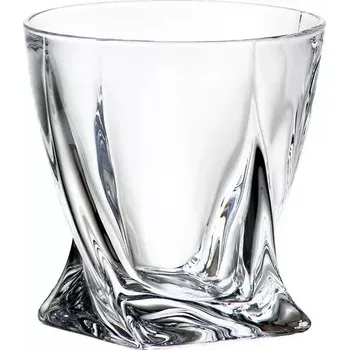 Sklenice Bohemia Crystal sklenice Quadro 340 ml