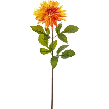 umělá květina Autronic Jiřina velkokvětá - umělá řezaná, barva žlutá, sada 4 ks