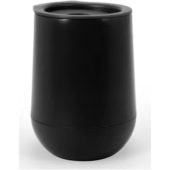 Termohrnek ADLINGTON. Cestovní hrnek s dvojitou stěnou z polypropylenu s vzduchovou izolací - Černá