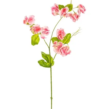 umělá květina Autronic Hrachor - umělý řezaný, barva lososová, sada 6 ks