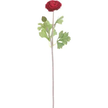 umělá květina Autronic Ranunculus - umělý řezaný, květ a poupě, tmavě-růžový, sada 12 ks