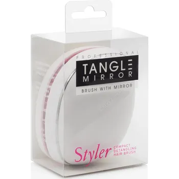 hřeben Tangle Mirror bílý kartáč na rozčesávání vlasů se zrcátkem Kartáč na rozčesávání vlasů se zrcátkem