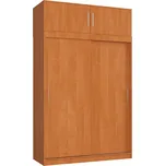 Šatní skříň s posuvnými dveřmi a nástavcem MONO CLP 150 cm olše