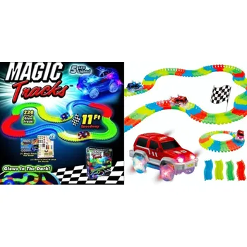 autodráha Svítící autodráha Magic Tracks 220 dílků