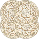 Prostírání z juty kulaté 38 cm 4 ks