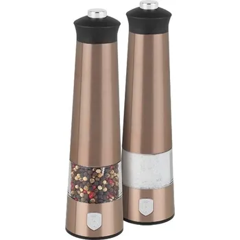 Mlýnek na koření BERLINGERHAUS Mlýnek na pepř a sůl elektrický sada 2 ks Rosegold Metallic Line BH-9500