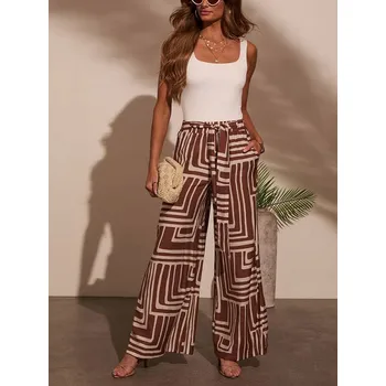 Dámské kalhoty Milan Kiss Braun/ Weiß 6222648 L