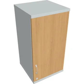 Policová skříň Skříň dveřová SZ 2 40 01 P H (Pravá, horní) Zámek jednoduchý - BUK , ŠEDÁ