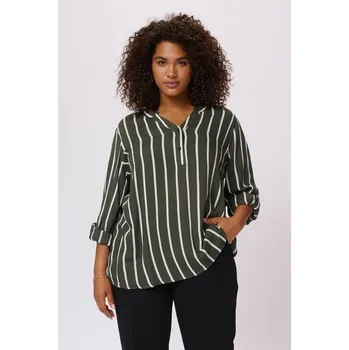 Dámské oblečení KAFFE curve Khaki/ Weiß 6161748 54