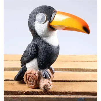 Zahradní dekorace Solární svítidlo TUKAN, 14x8x18 cm