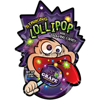 Cukrovinka STRIKING Lízátko s praskajícím bonbónem - hroznové víno - proužek 13,8g