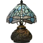 Clayre & Eef - Stolní lampa Tiffany BLUE DRAGONFLY 5LL-6339