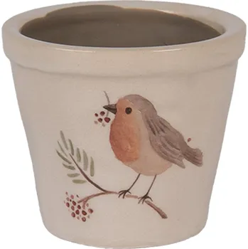 Květináč Clayre & Eef - Keramický květináč VINTAGE GREEN PINE 6CEVGP0001XS