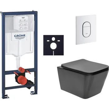 Klozet Grohe Závěsný wc set do lehkých stěn / předstěnová montáž SAT Infinitio SIKOGRSIN12BASH0
