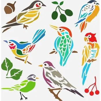 Šablona plastová 30 x 30 cm - ptáčci /8595690130752/