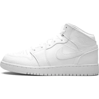 Dámská obuv Air Jordan Jordan 1 Mid "Triple White Tumbled Leather" (GS) Velikost: 35.5