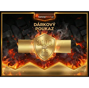 Grilovací rošt Dárkový poukaz KamenyNaGril.cz – hodnota 3 000 Kč