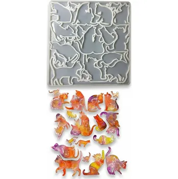 Silikonová forma – obrysy koček